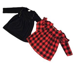 Bundle Of Two Baby Girl Dresses By Mud Pie And H&M Size 9M